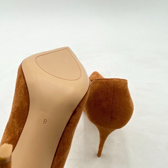 FSJ Brown Suede Pointed Toe High Heels Sexy Stiletto Pumps Office Lady Shoes - Picture 5 of 7